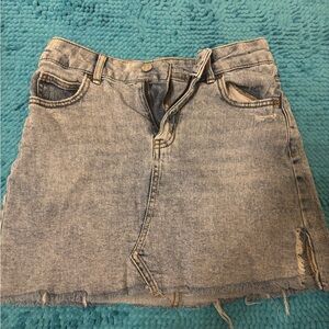 Wild Fable Size 0 Distressed Denim Mini Skirt